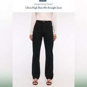 Ultra High Rise 90s Straight Jean in black - worn once
